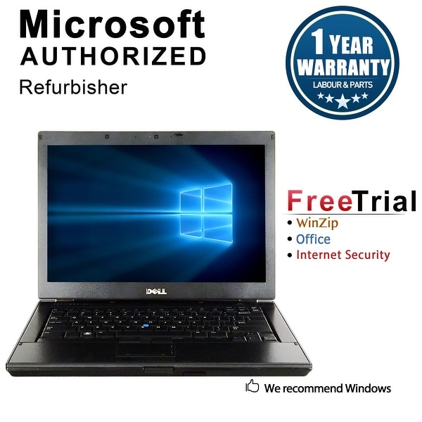 Refurbished Dell Latitude E6410 14.1" Laptop Intel Core i5 520M 2.4G 4G DDR3 250G DVD Win 10 Pro 1 Year Warranty - Silver
