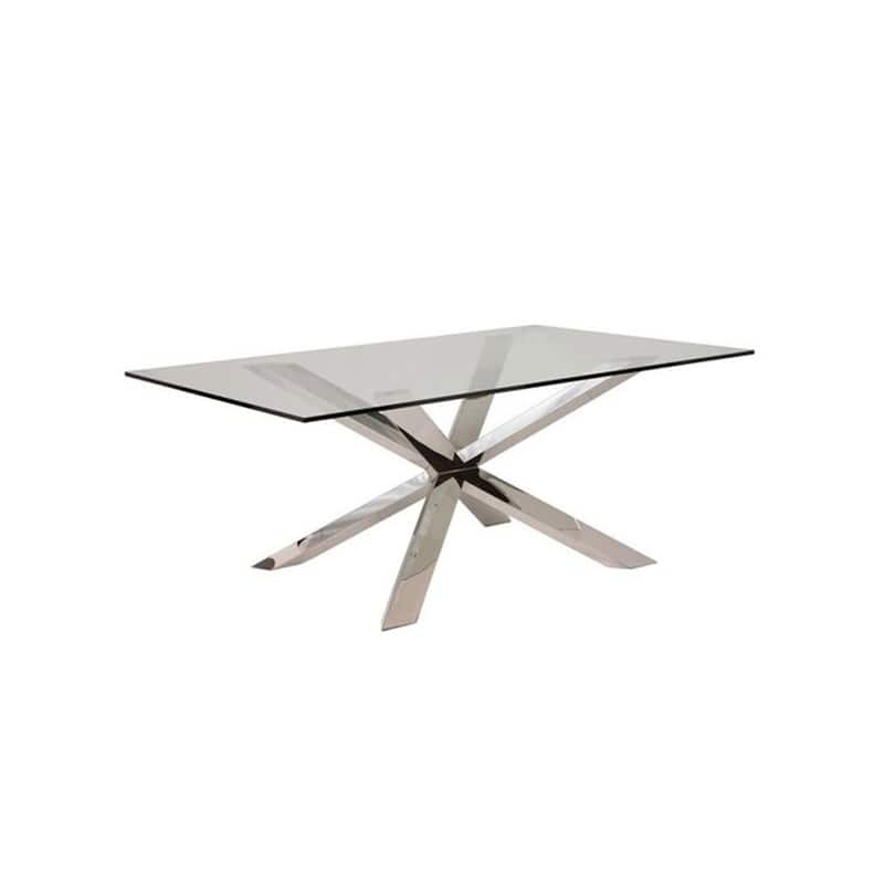 Culture Chrome Dining Table - 29.5"H x 39.5"W x 71"D