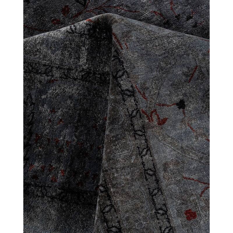 Contemporary Overdyed Wool Hand Knotted Area Rug - 9' 2" x 11' 9"
