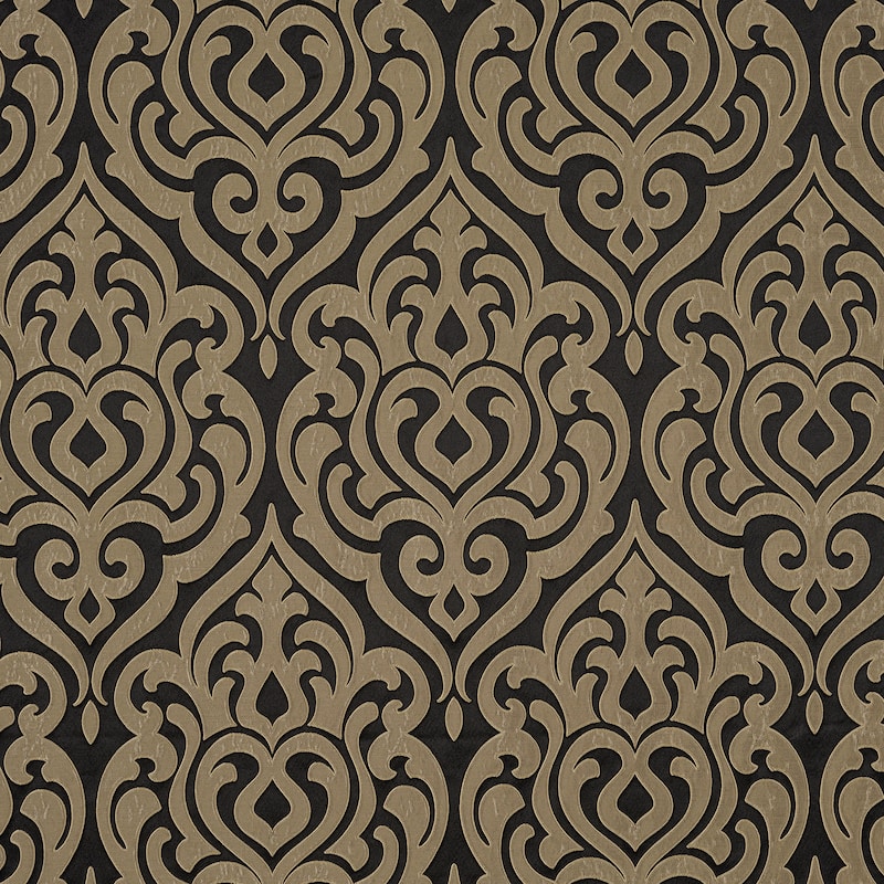 Bolero Black And Gold Window Panel Pair