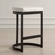 preview thumbnail 5 of 3, Uttermost 23803 Ivanna 18" Wide Metal Framed Faux Leather Accent Stool