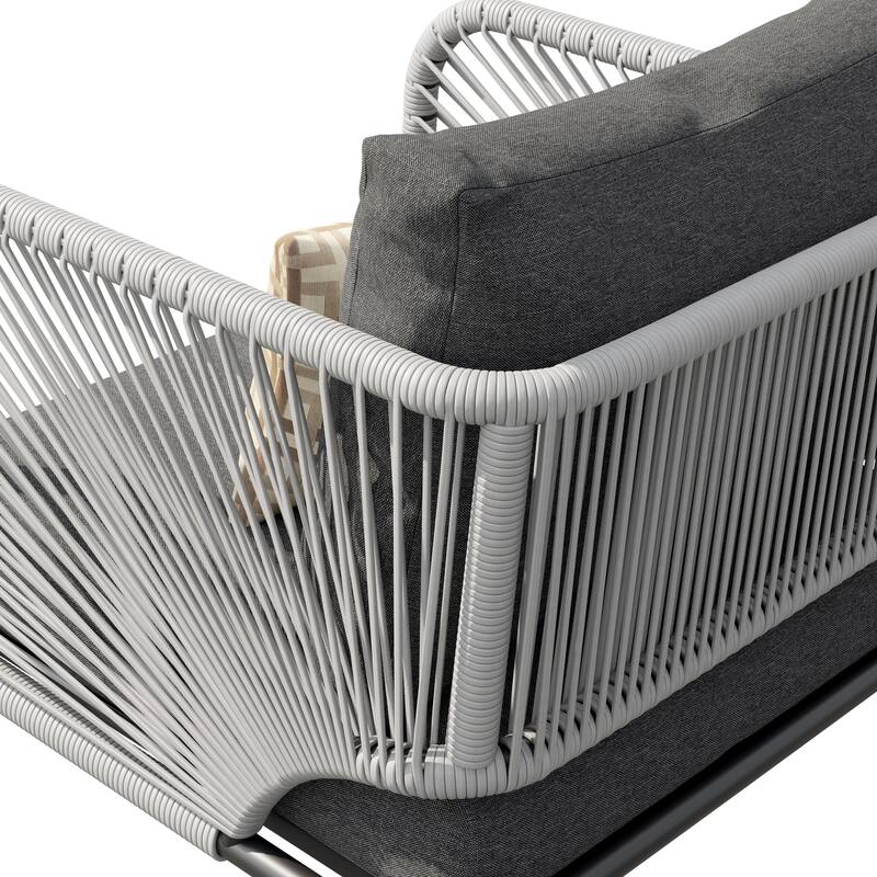 Corvus Serenity Outdoor Club Chair with Sunbrella Lumbar Pillow