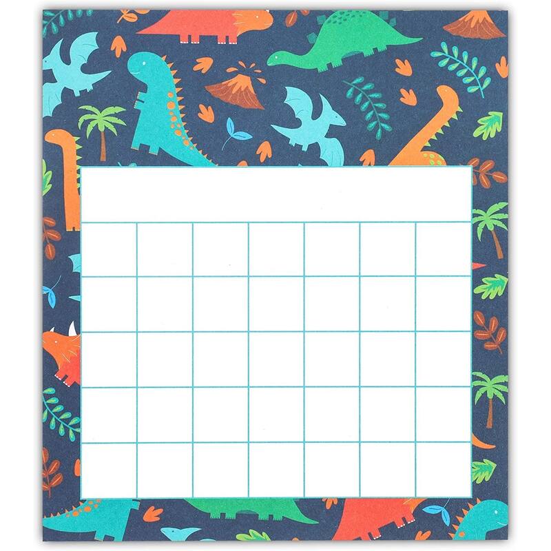 Infinite Curiosity 60-Pack Classroom Incentive Charts, Motivate Nice Behavior, Dinosaur Themed