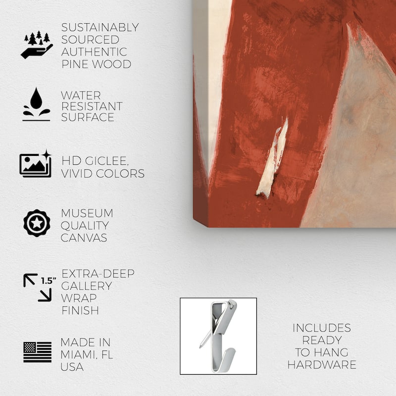 Wynwood Studio Abstract Sai - Rubrum V 1SN1860 Red Bronze and Copper Modern & Contemporary Wall Art Canvas Print