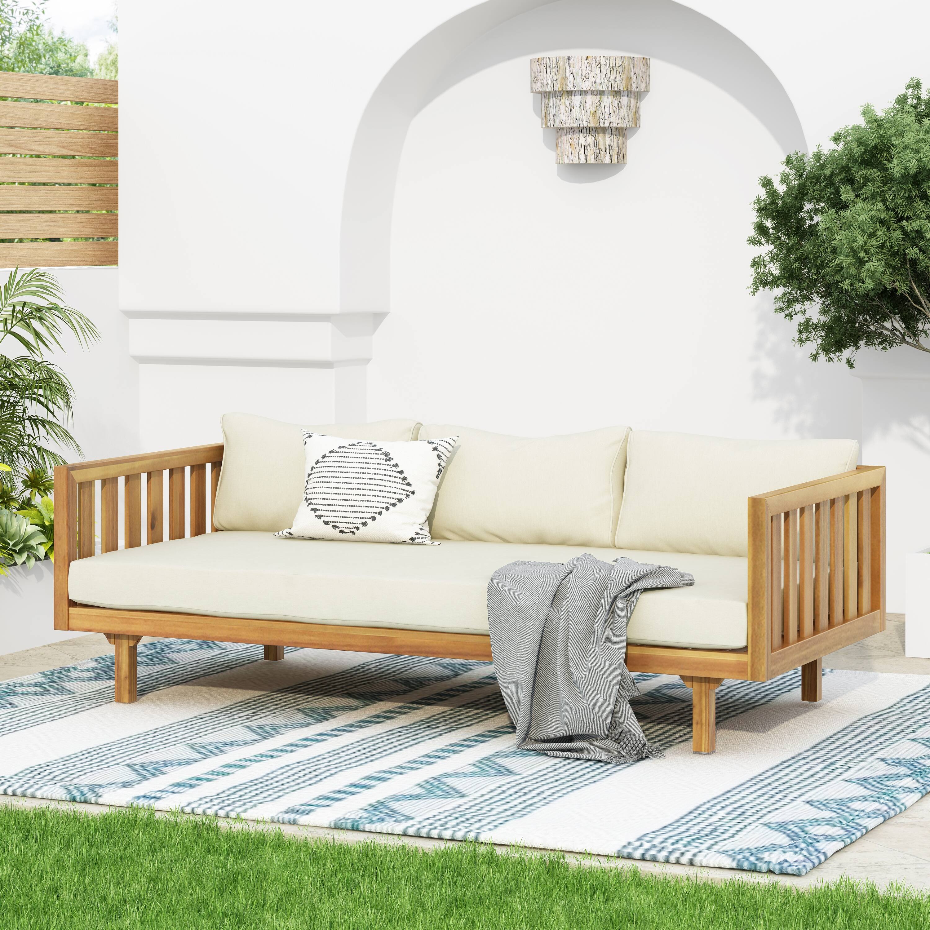 Option Teak Frame+Beige Cushion