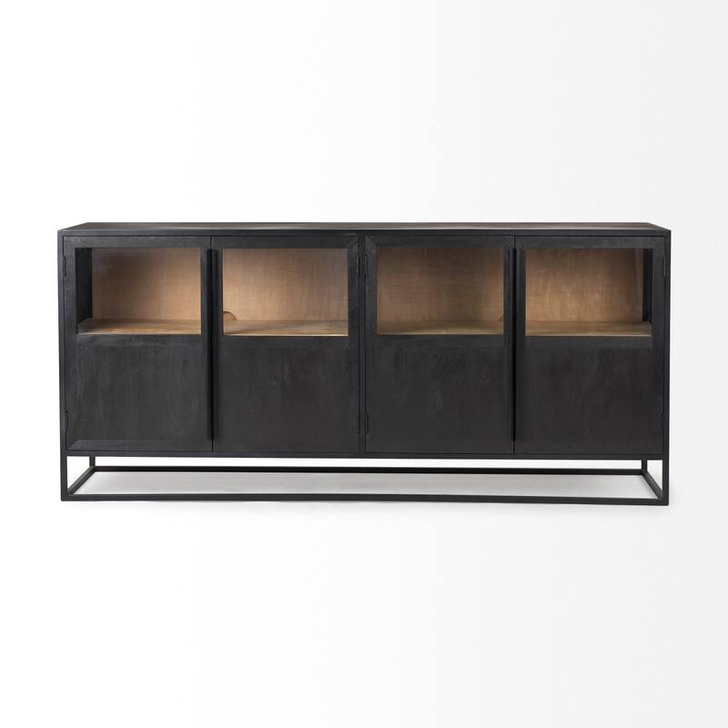 Sloan Dark Brown Solid Wood Sideboard - 80.0L x 17.0Wx 36.0H