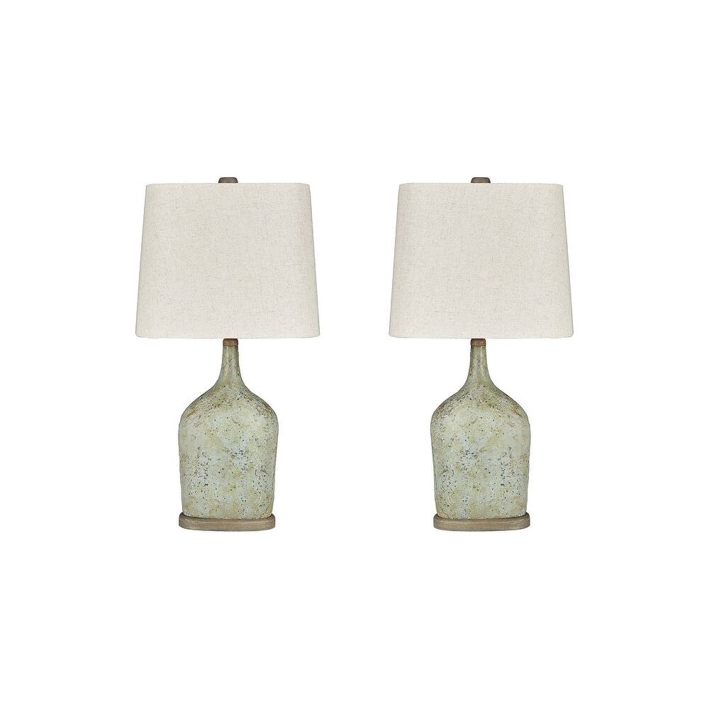 green base table lamps