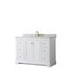 Option White, Gold Trim, White Carrara Marble Top