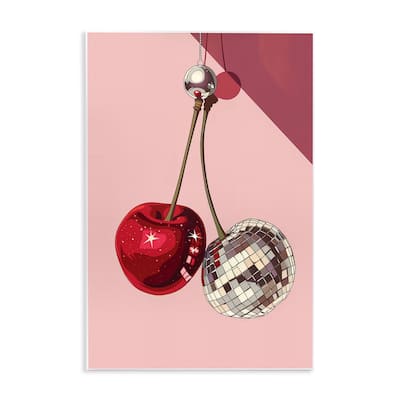 Stupell Dazzling Disco Cherries Wall Plaque Art Design By LSR Design Studio