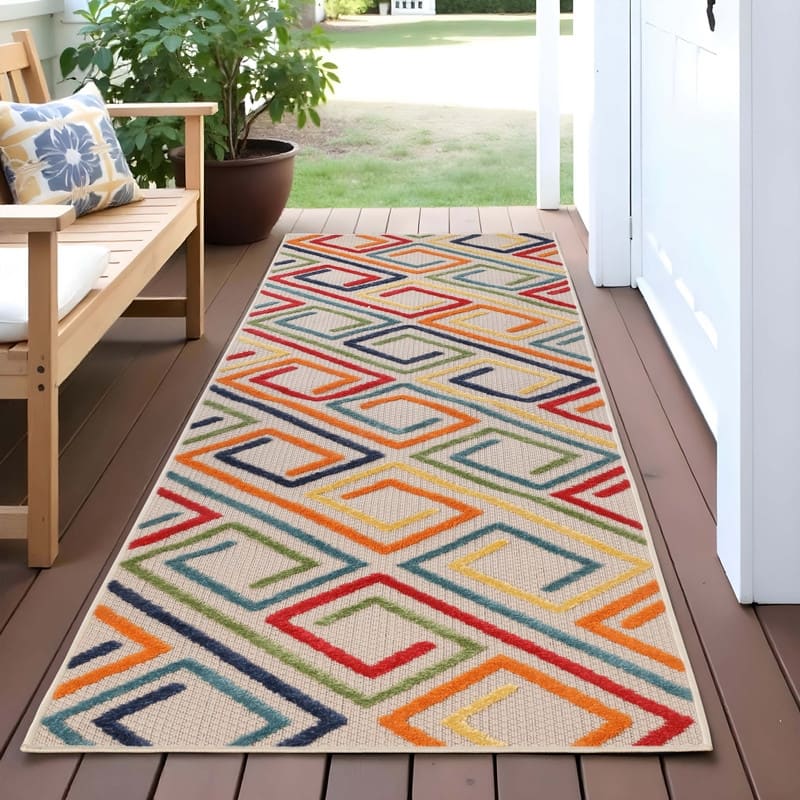 Superior Ares Modern Geometric Indoor Outdoor Area Rug