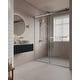 preview thumbnail 1 of 34, VS Series 68" - 72" W X 78" H Soft Closing Frameless Double Sliding Shower Doors With 3/8" Tempered Clear Glass Chrome