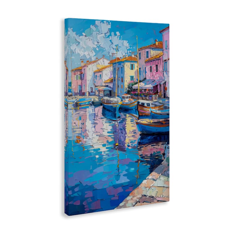 Stupell Abstract Harbor Reflection Canvas Wall Art Design By LSR Design Studio