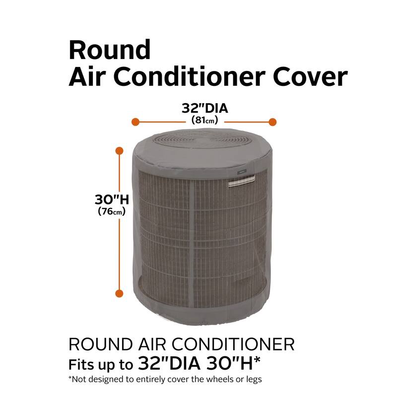 Classic Accessories Ravenna Water-Resistant 34 Inch Round Air Conditioner Cover