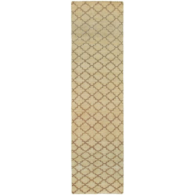 Vista Home Hand-made Wool Scalloped Trellis Area Rug