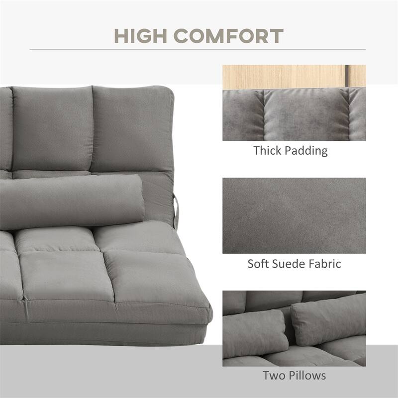 Convertible Floor Sofa Chair,Folding Couch Bed,Guest Chaise Lounge
