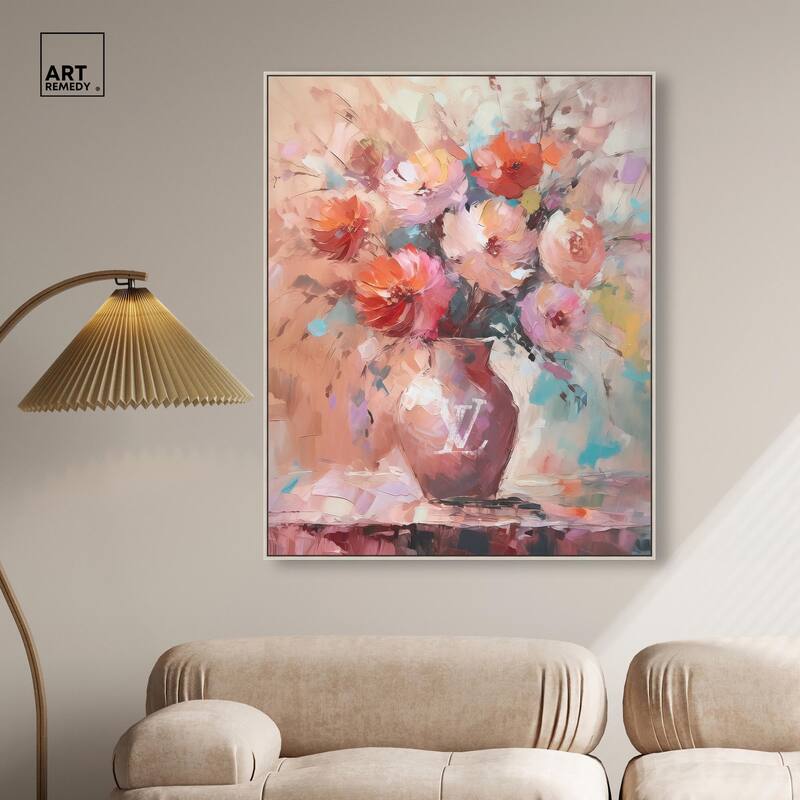 Un Jarron con flores glam Canvas by Art Remedy
