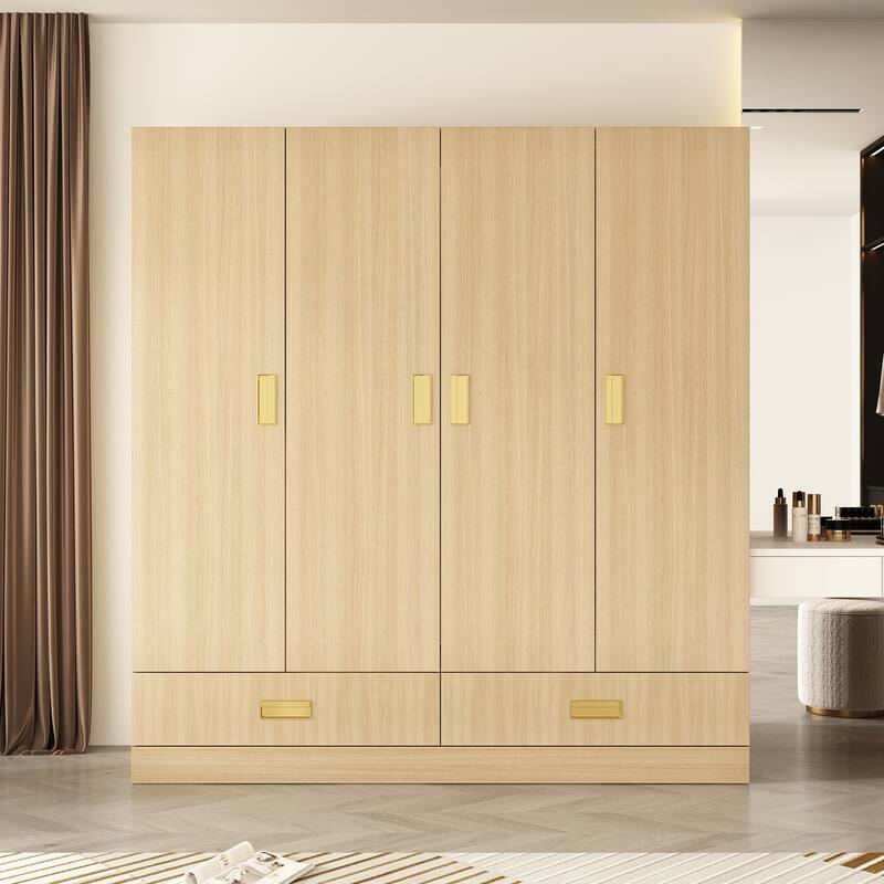 Large Wardrobe w/Optional Top Cabinet Bedroom Accent Closet Cabinet