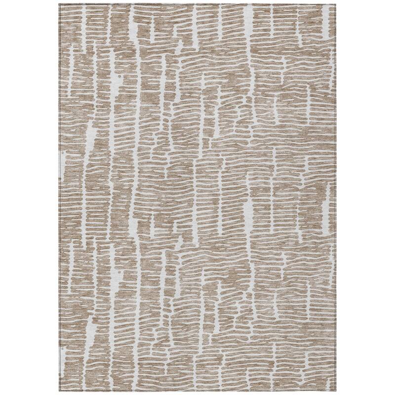 Machine Washable Indoor/ Outdoor Chantille Modern Abstract Rug