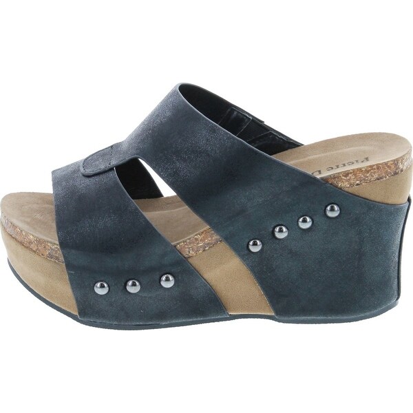 studded platform wedges