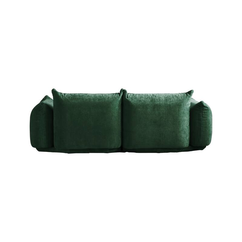 2-Seat Chenille Upholstered U-Shape Sectional Sofa
