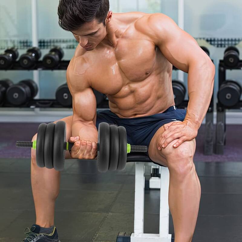 4 in 1 Adjustable Dumbbell Set, 44LBS Free Weight Set