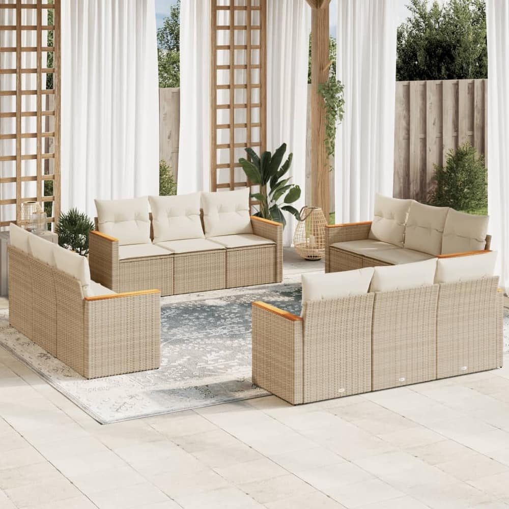 vidaXL Garden Sofa Set Black