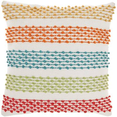 Mina Victory Outdoor Pillows Striped Throw Pillow