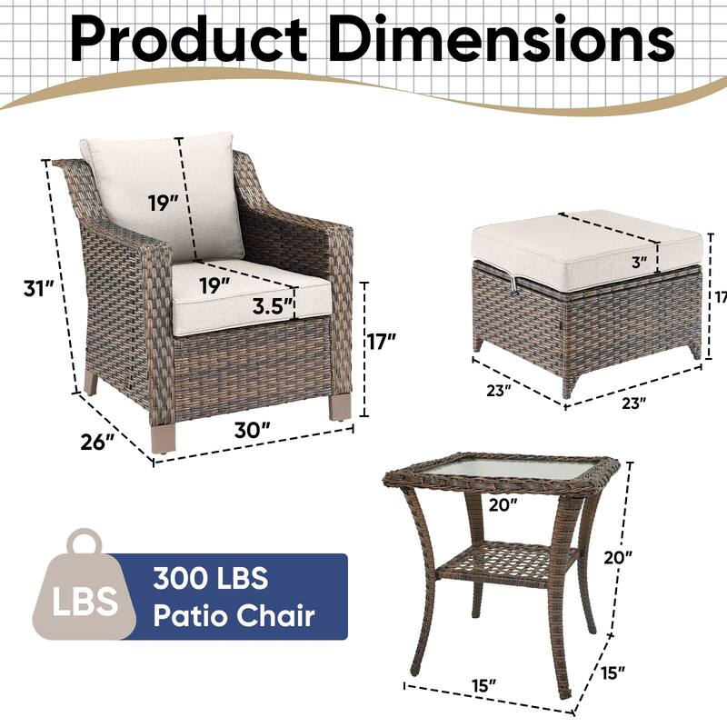 Outside Patio Sofa Chair with Cushions