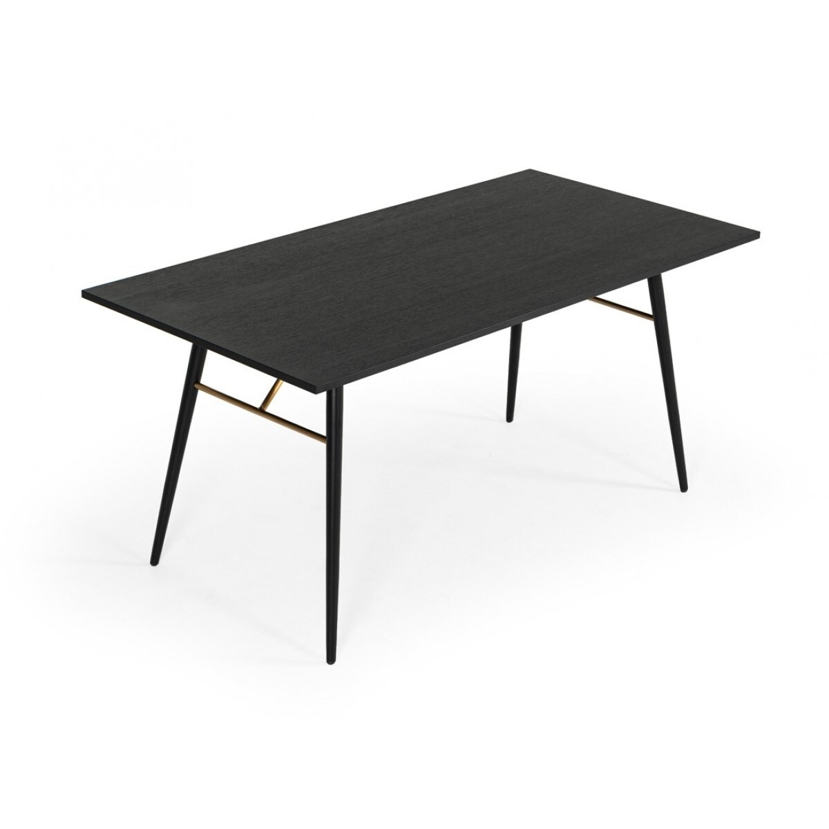 Shop Black Friday Deals On Rectangular Wooden Dining Table With Slanted Metal Legs Gray And Black Overstock 31841308