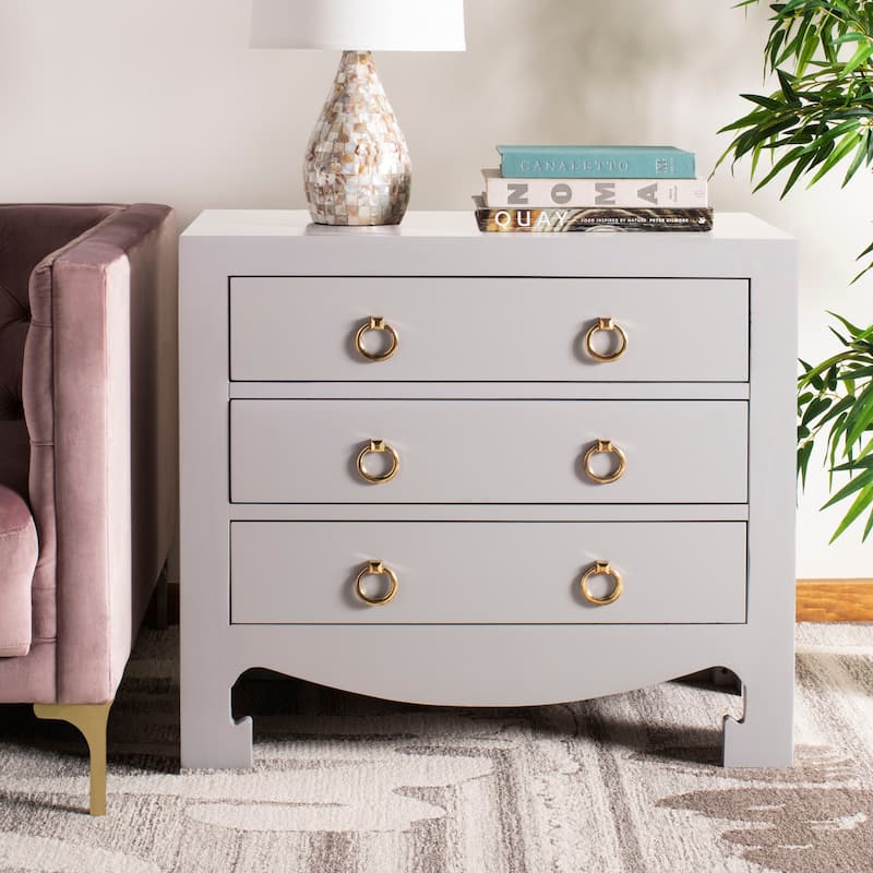 SAFAVIEH Alexina 3-Drawer Chest - Grey/Gold