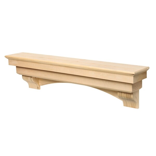 48" Beige Shelf or Mantel Shelf Unfinished - N/A