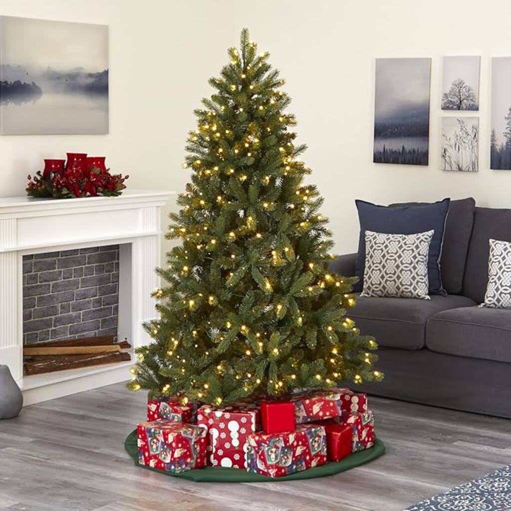 Pre-Lit Haven Spruce Medium Artificial Christmas Tree - 6' - Clear LED Lights - 6 Foot