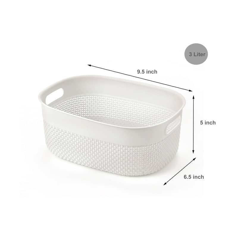 HANAMYA Storage Basket Organizer with Handle, Set of 4