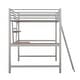 preview thumbnail 15 of 32, Merax Metal Loft Bed with L-shaped Desk and Shelf