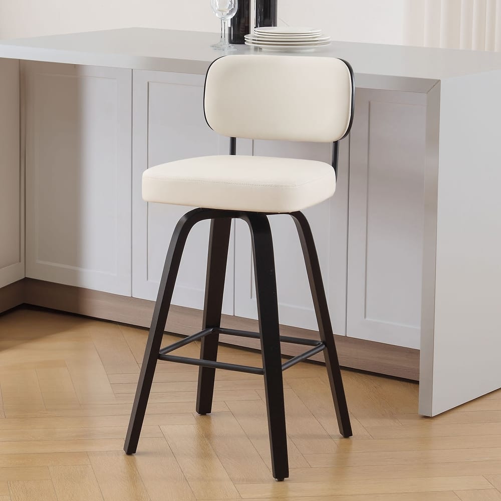 26"/29" Swivel Counter/Bar Stools with Black Bentwood Legs