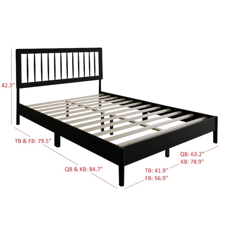 Clayfell Galena Wood Platform Bed