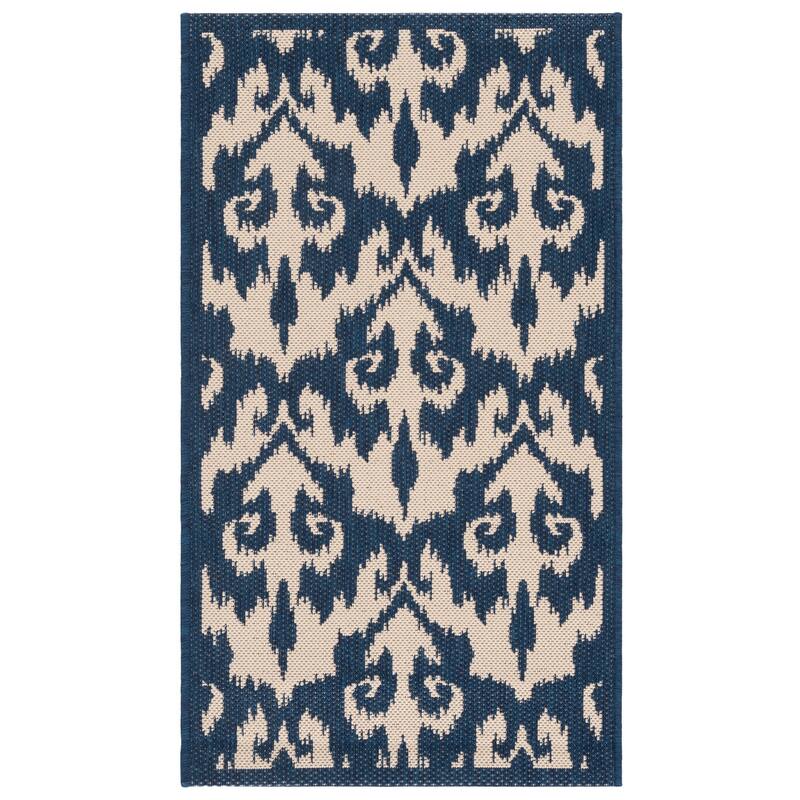 SAFAVIEH Courtyard Nortrun Rug - 2' x 3'7" - Navy/Beige