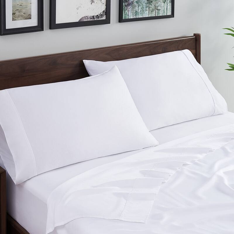 Aston & Arden Bamboo Rayon Sheet Set - King - White