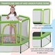 preview thumbnail 10 of 28, 55'' Toddlers Trampoline With Safety Enclosure Net And Balls, Indoor Outdoor Mini Trampoline For Kids