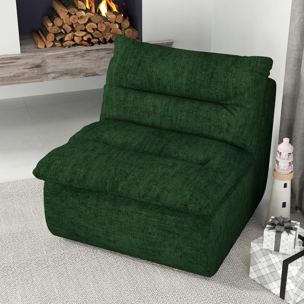 Comfy Accent Bean Bag Couch, Single Corner Chair Sofa for Living Room Bedroom Salon Office