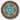 Designart 'Brown Blue Fractal Flower' Floral Disc Metal Wall Art
