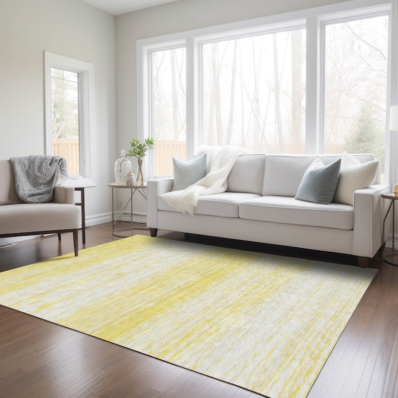 Machine Washable Indoor/ Outdoor Chantille Ombre Stripes Rug