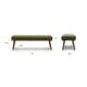 preview thumbnail 10 of 9, Poly & Bark Luca Fabric Bench - Tufted Seat with Solid Wood Legs