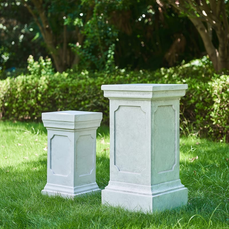 Christopher Knight Home - Hollingsworth Plant Stand with Handcrafted MGO Pedestals (Set of 2) - Antique White