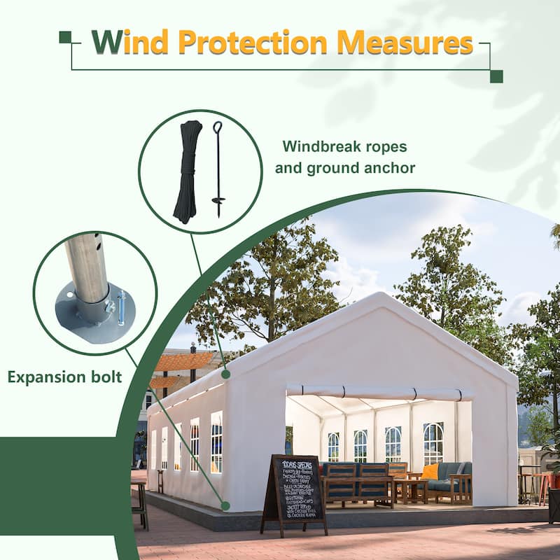 GDFStudio - Nashua Waterproof Event Protection Outdoor Gazebo Pavilion Shelter Tent