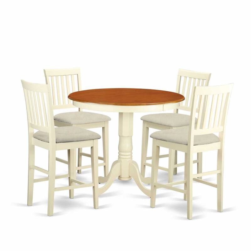 Glam Counter Height Dining Set - 5 Piece Modern Kitchen Table & Chairs