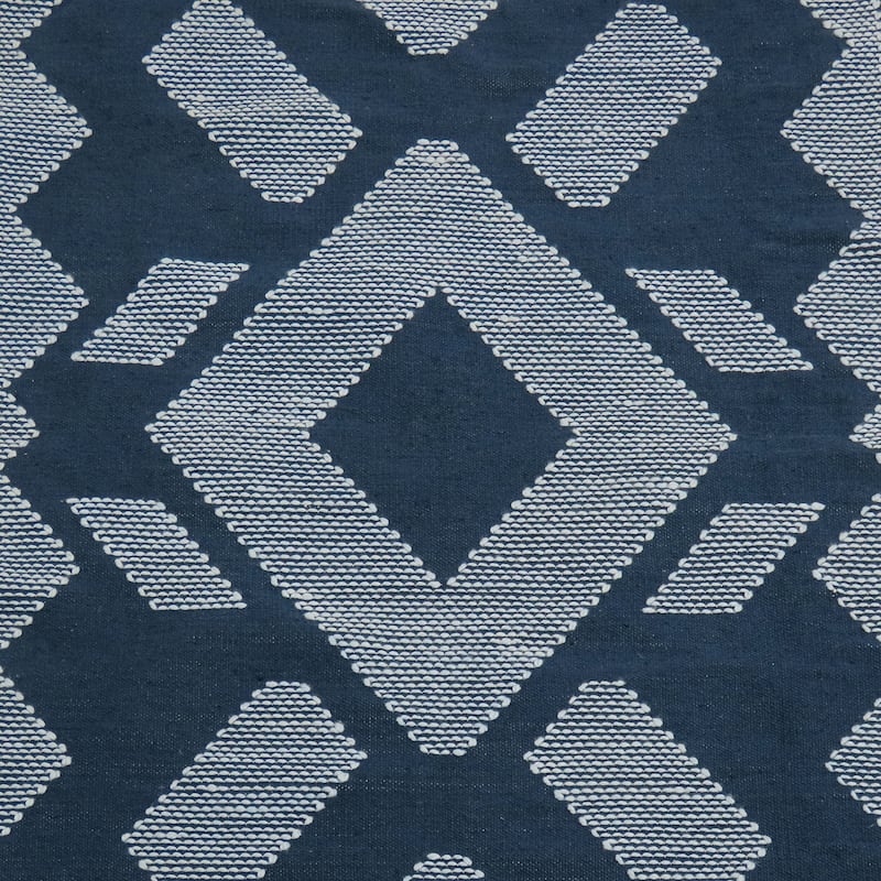 5x7 Hand Woven Outdoor Rug, Indigo Blue by National Tree Company - 7 ft