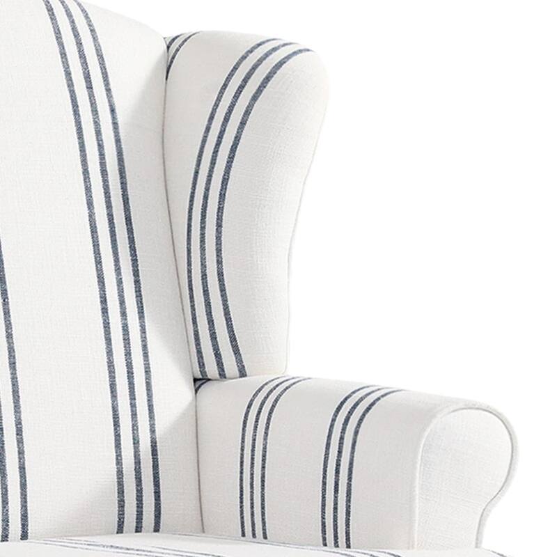 Set of 2 Elegant Living Room Wing Back Arm Chair Upholstered Accent Chair