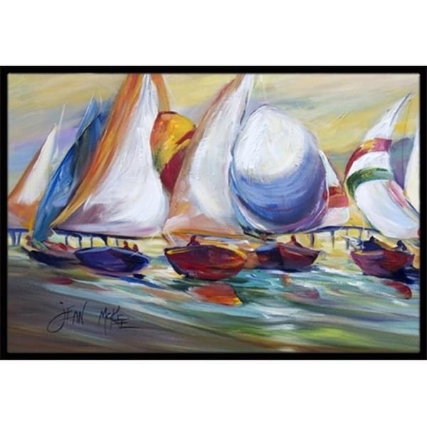 Carolines Treasures JMK1040JMAT Sailboat Race In Dauphin Island Indoor & Outdoor Mat 24 x 36 in.