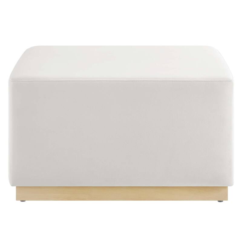 Tilden 17"/28" Square Performance Velvet Upholstered Ottoman
